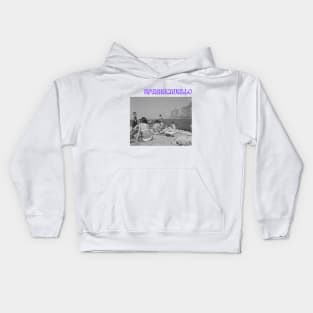 Sicily Sunbathers On The Rocks Kids Hoodie